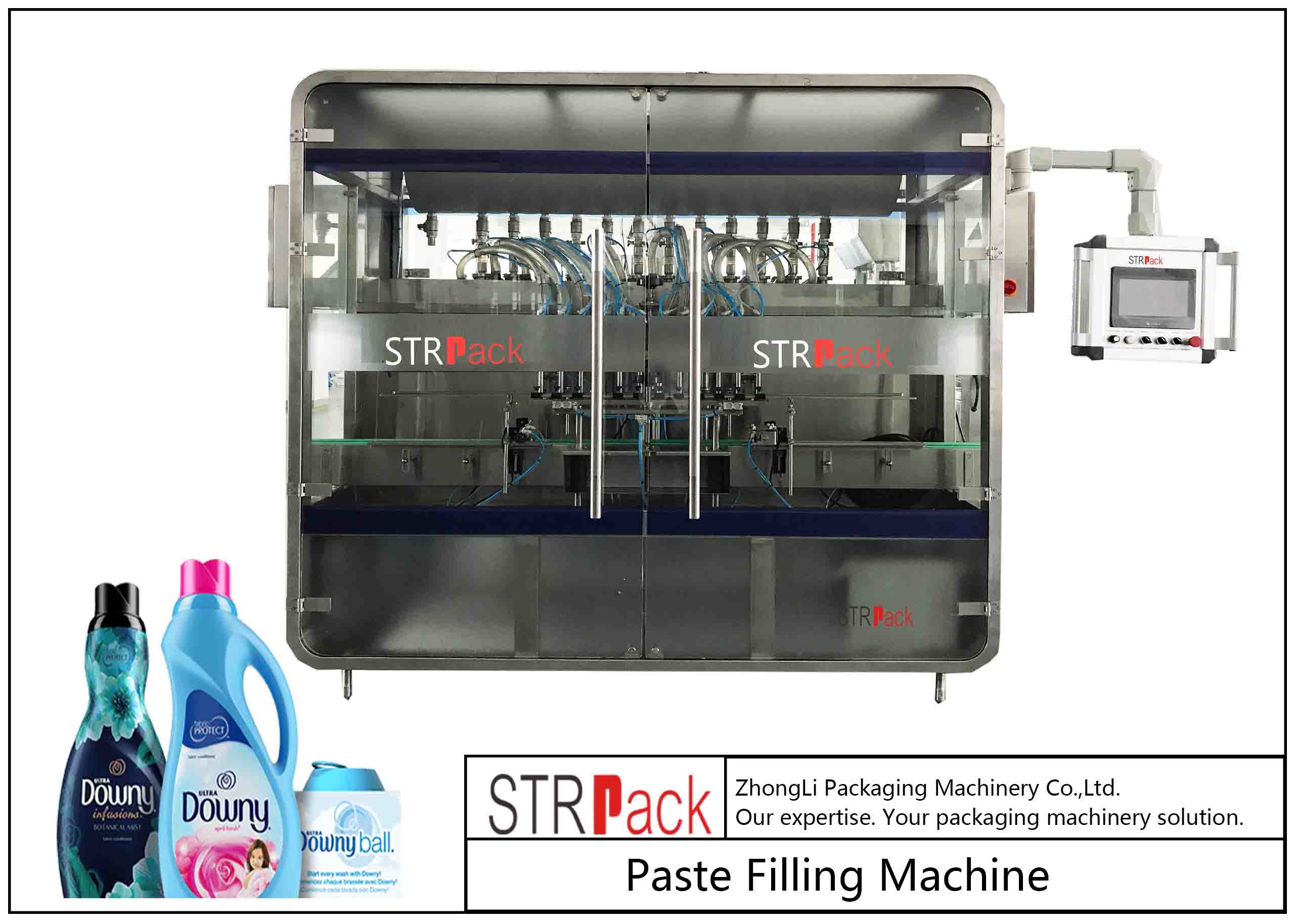 PLC машина завалки мази последовательно 8 голов для геля шампуня/ливня/умягчителя ткани